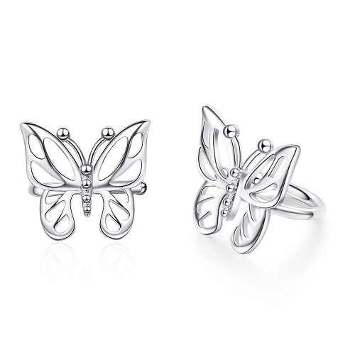 Butterfly Ear Clip Without Pierced Ears Female Korean Style Fashion Ear Clip Temperament Sweet Girl Ear Jewelry XzEH605