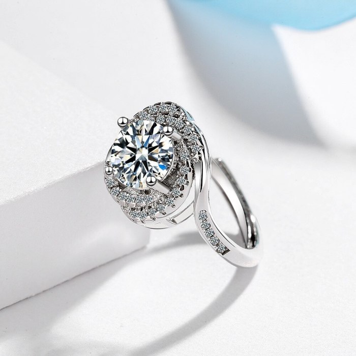 Flash Zirconium Diamond Ring Living Fashion Temperament Ring Female Ring XzJZ361