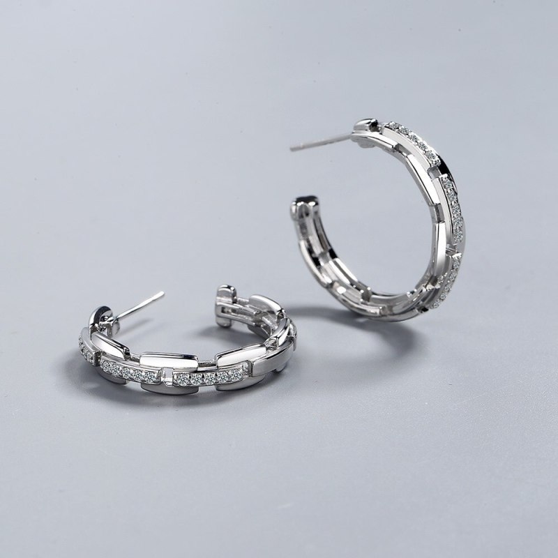 Gold Earrings Temperament Earrings  with Zirconium Diamond Chain Ear Rings XzED912