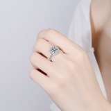 Flash Zirconium Diamond Ring Live Mouth Design Fashion Temperament Ring Female Ring Bracelet XzJZ356