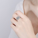 Flash Zirconium Diamond Ring Live Mouth Design Fashion Temperament Ring Female Ring Bracelet XzJZ357
