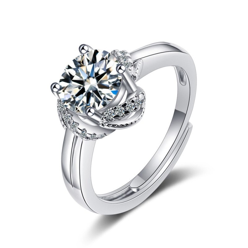 Korean Style Ins Wind Ring Women's Zirconium Diamond Wide Face Ring Bracelet XzJZ366