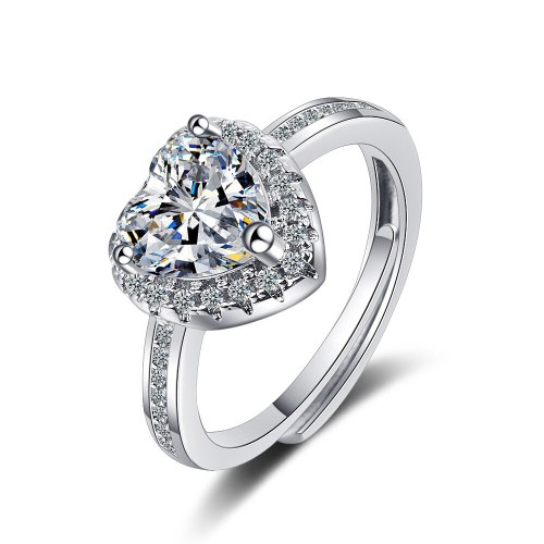 Korean Wedding Ring Female Square Zirconium Diamond Wide Ring Jewelry XzJZ362