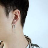Korean Retro Punk Skull Circle Hip Hop Style Men's Ear Studs Stainless Steel Eardrops Gb675