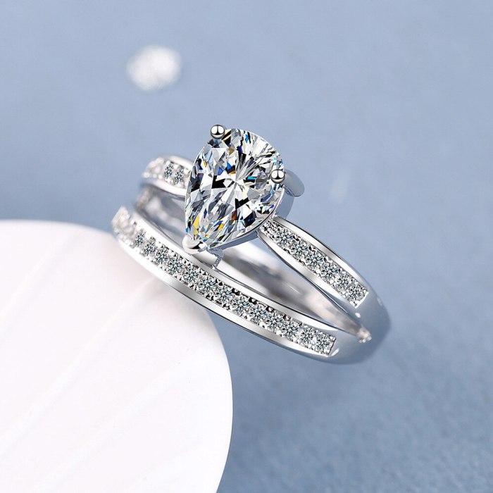 Flash Zirconium Ring Open Mouth Design Fashionable Temperament Ring Women's Ring Bracelet Xzjz384