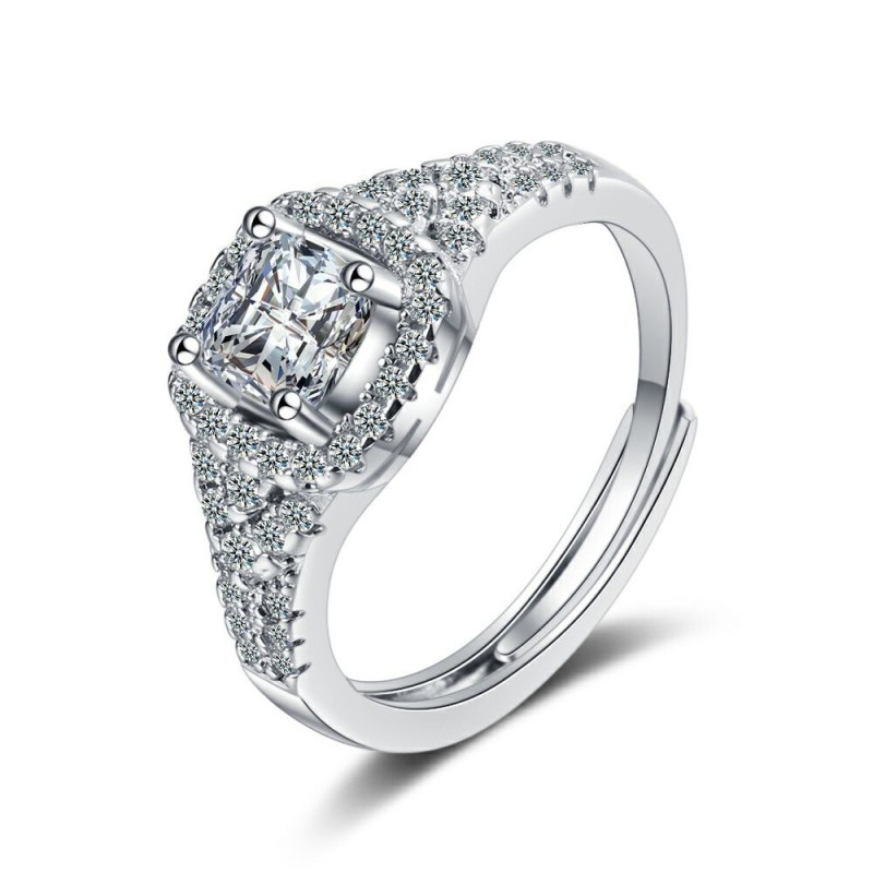 Flash Zirconium Diamond Ring Open Mouth Design Fashionable Temperament Ring Women's Ring Bracelet Xzjz386