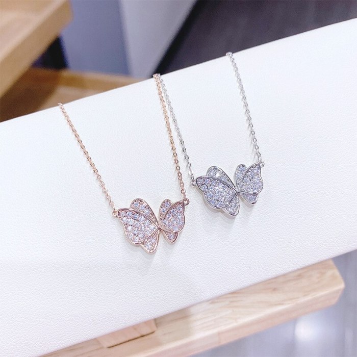 Retro Butterfly Necklace Temperament Clavicle Chain Women's Ins Necklace yh470