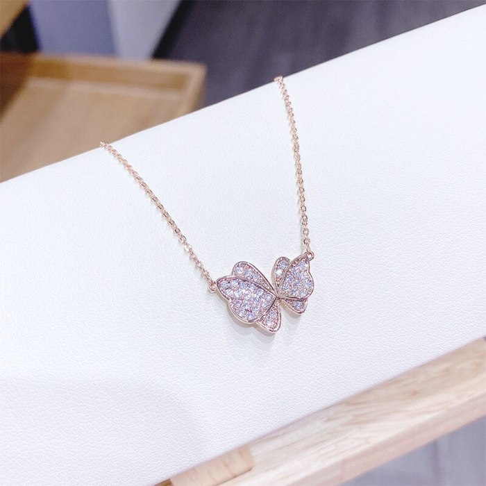 Retro Butterfly Necklace Temperament Clavicle Chain Women's Ins Necklace yh470
