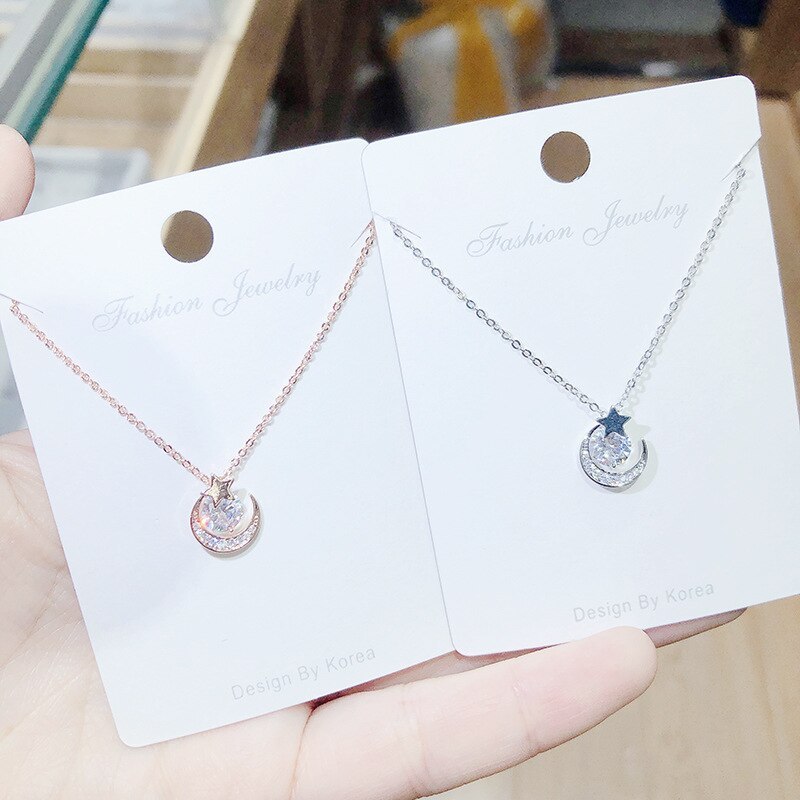 Korean Fashion Moon XINGX Necklace Simple Temperament Douyin Online Influencer Clavicle Chain Female Ornament Hy442