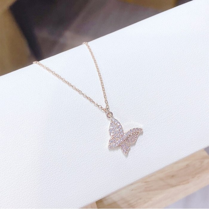 Butterfly Necklace for Women Trendy  Isn Style Clavicle Chain Elegant Necklace Female Accessories yh499