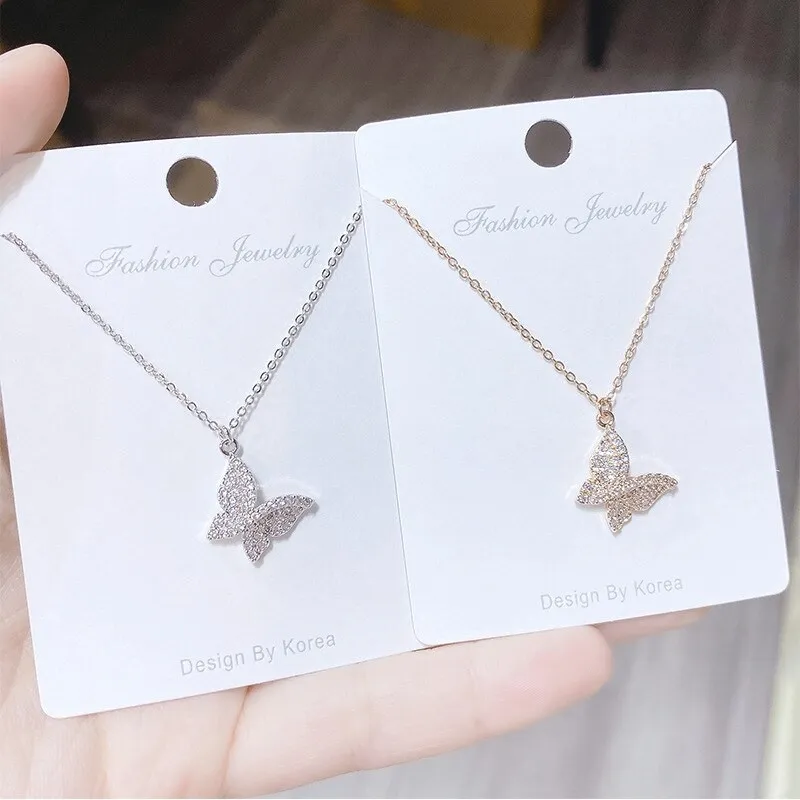 Butterfly Necklace for Women Trendy  Isn Style Clavicle Chain Elegant Necklace Female Accessories yh499