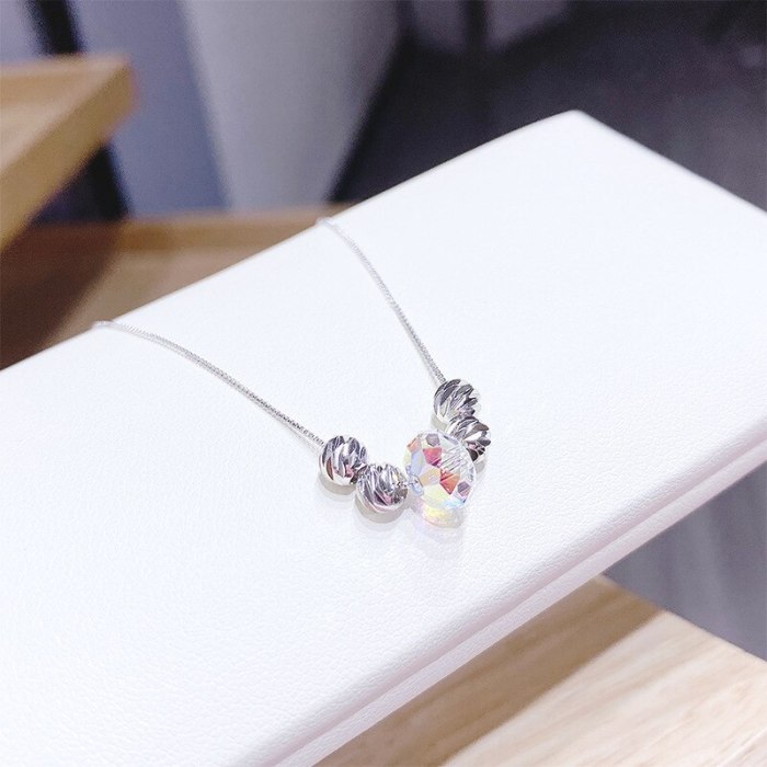 INS Fashion Simple All-Match round Beads Necklace Korean New Fashion Girl Clavicle Chain Pendant Small Jewelry Wholesale