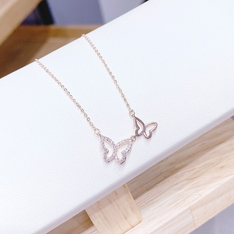 Fashion Butterfly Necklace Women's Clavicle Chain Pendant Korean Style Women's Necklace Ornament Wholesale