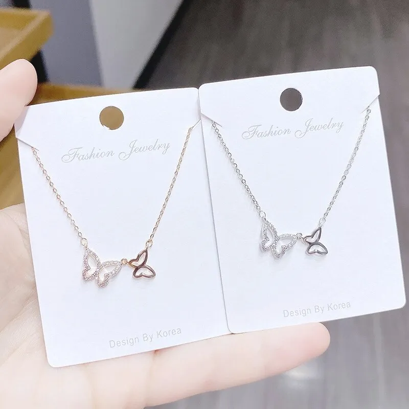 Fashion Butterfly Necklace Women's Clavicle Chain Pendant Korean Style Women's Necklace Ornament Wholesale