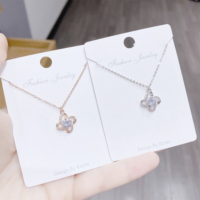 Trendy Korean Style Necklace Women's Natural Flower Design Necklace Clavicle Chain Wholesale Accessories Yhx477