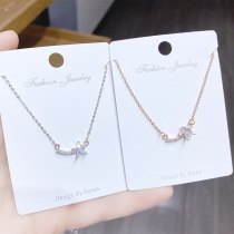 Five-Pointed Star Necklace Female Micro Inlaid Zircon XINGX Pendant Fashion All-Match Clavicle Chain Necklace Wholesale Yhx487