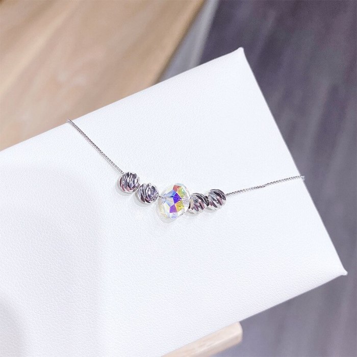 INS Fashion Simple All-Match round Beads Necklace Korean New Fashion Girl Clavicle Chain Pendant Small Jewelry Wholesale