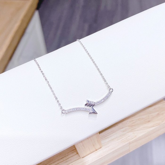 New Aishen Arrow Necklace Female Copper-Plated Real Gold Necklace Taigang Necklace Female Jewelry Ornament Yh485
