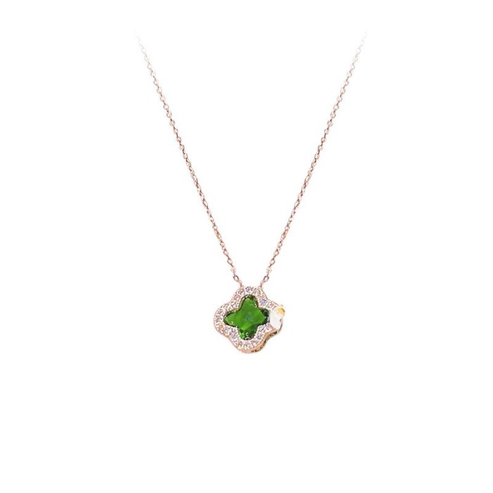 Clover Necklace Women's Jewelry 3A Zircon Clavicle Chain Korean Style Necklace Jewelry Wholesale