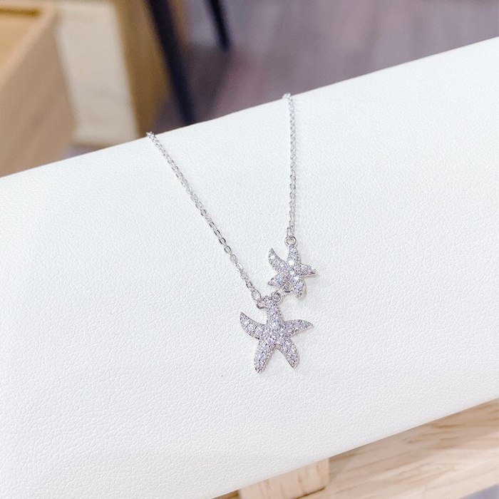 INS Fashionable All-Match Starfish Necklace Trendy Clavicle Chain Girls' Pendant New All-Match XINGX Necklace Wholesale