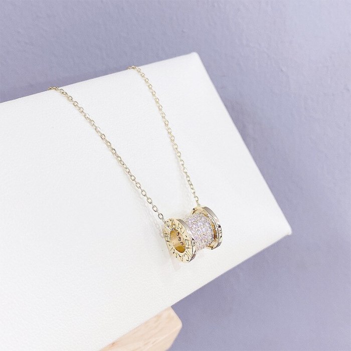 Full Diamond Small Waist Necklace Classic Women's Clavicle Chain Pendant Female Jewelry Wholesale