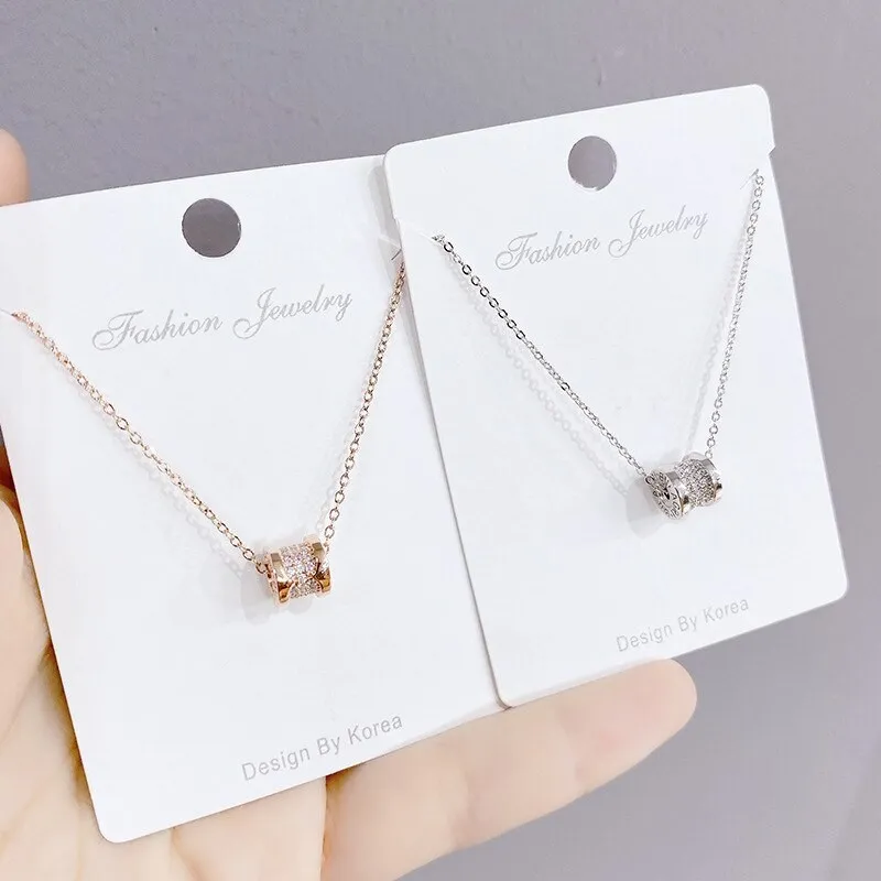 Korean New Style Small Waist Necklace Women's Lucky Beads Necklace Fashion Simple Clavicle Chain Jewelry Wholesale