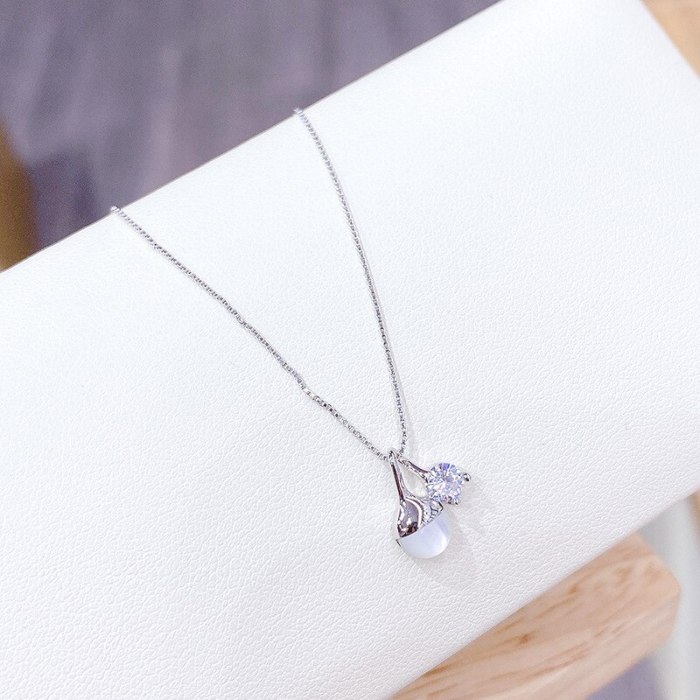 Necklace Pendant Female Japanese and Korean Style Fresh Micro Inlaid Zircon Cherry Necklace Sweet Fruit Clavicle Chain