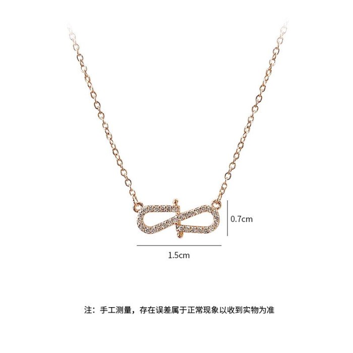 Korean Style Ins Horseshoe U-Shaped Clavicle Necklace Valentine's Day Gift Fashion Personalized Pendant
