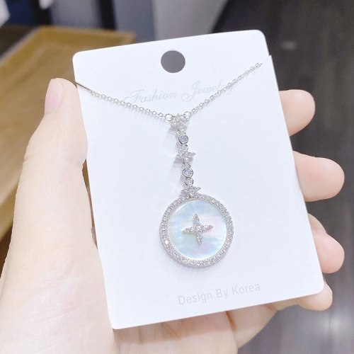 Fashionable Elegant Star Necklace Women's European and American Style Shell Clavicle Chain Pendant Ornament