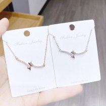 New Aishen Arrow Necklace Women's Copper Plated Gold Necklace Ornament Clavicle Chain Pendant Wholesale