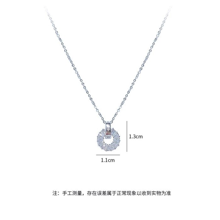 Korean Style New Diamond Ring Women's Necklace Clavicle Chain 3A Zircon Necklace Women Necklace