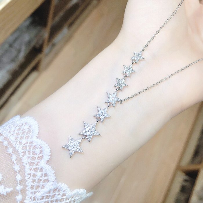 Mori Girl Temperament Star Necklace Clavicle Chain Pendant Necklace Wholesale