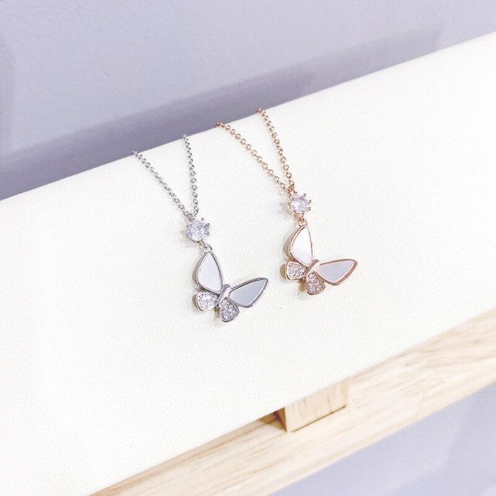 Butterfly Necklace Female Fashion Clavicle Chain Pendant Korean Fashion Necklace Ornament