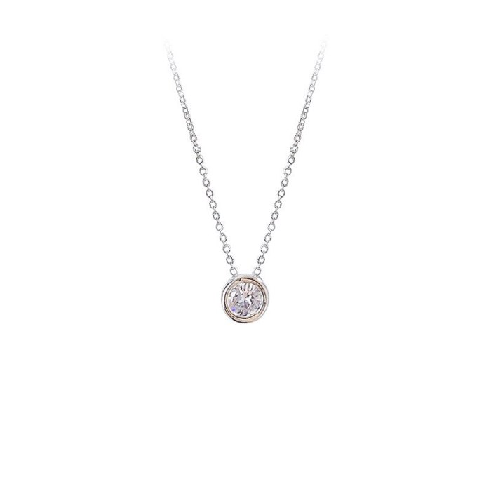 New Micro Diamond Zircon Necklace Korean Style Clavicle Chain Mermaid Tears Necklace Female Jewelry