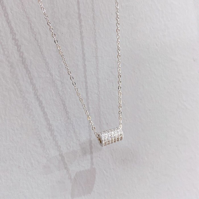 Japanese and Korean Fashion Zircon Necklace Ornament Simple All-Match Popular New Girls' Clavicle Chain Necklace Wholesale