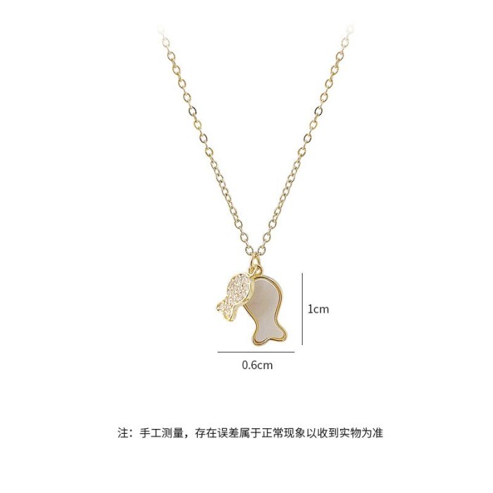 New Shell Fish Necklace Female Clavicle Chain Pendant Ins Simple Fashion Necklace