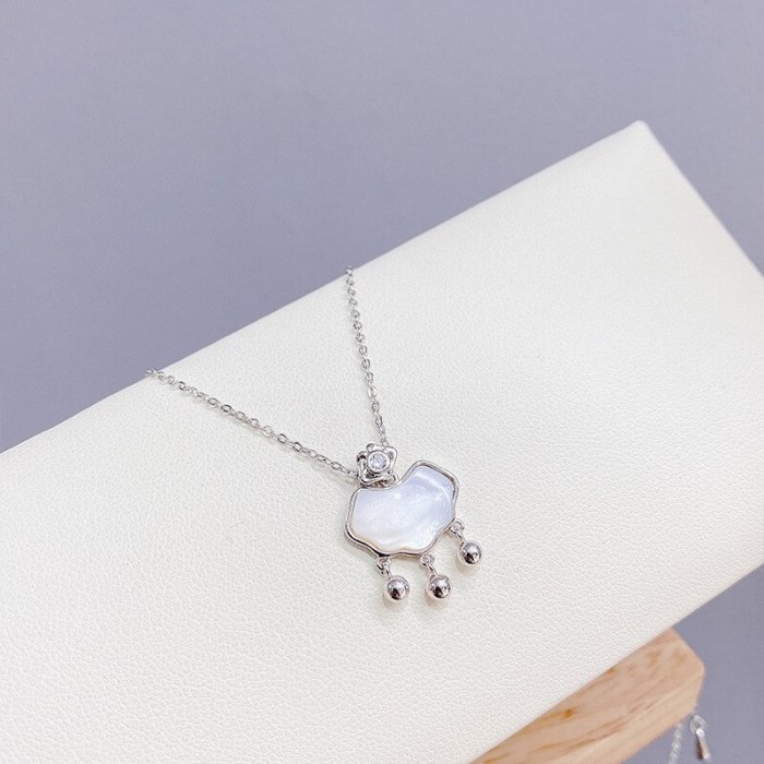 Fritillary Longevity Lock Tassel Necklace Simple Personality Clavicle Chain Pendant Korean Style Female Jewelry Wholesale