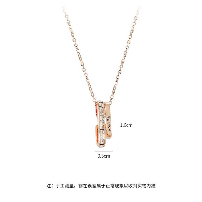 INS Fashion Personalized All-Match Zircon Necklace Elegant Letter Clavicle Chain Necklace