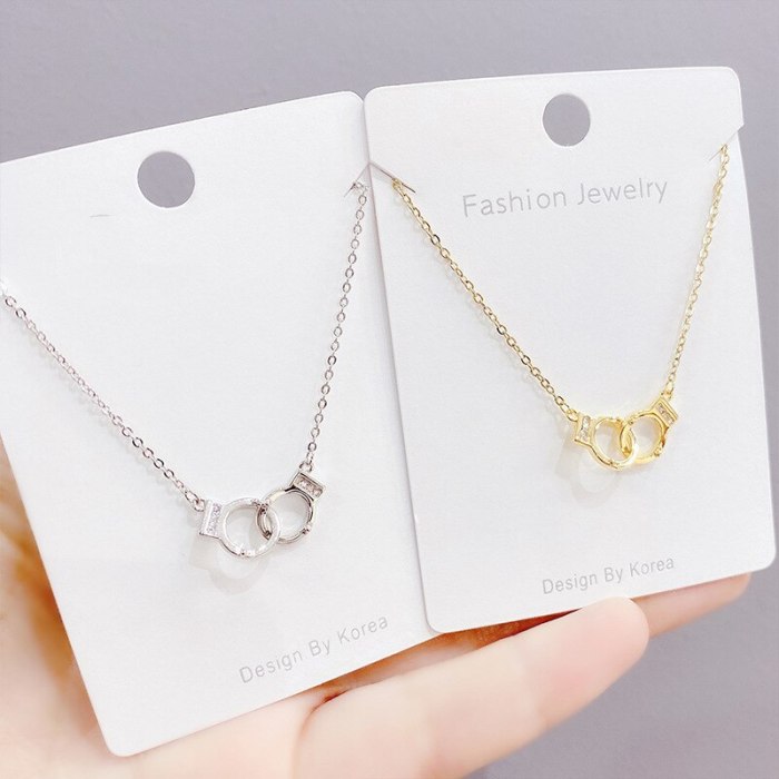 European and American Fashion Popular Necklace Ornament Simple Handcuffs Necklace Clavicle Chain Pendant Female