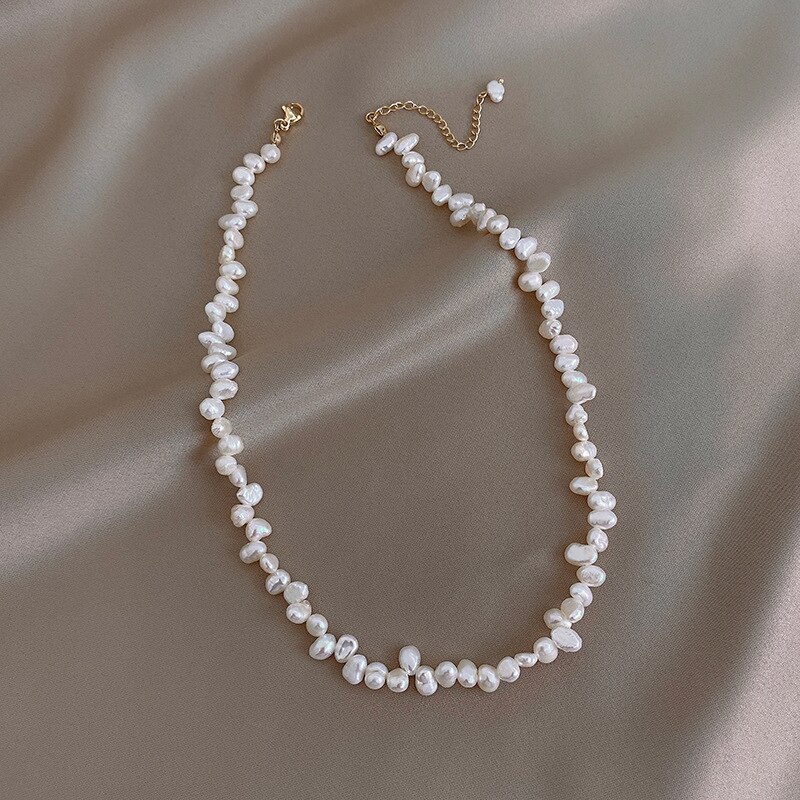 Pearl Clavicle Chain Necklace Korean Style Ins Style Exquisite Irregular Necklace Women's Necklace