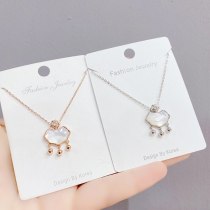 Fritillary Longevity Lock Tassel Necklace Simple Personality Clavicle Chain Pendant Korean Style Female Jewelry Wholesale