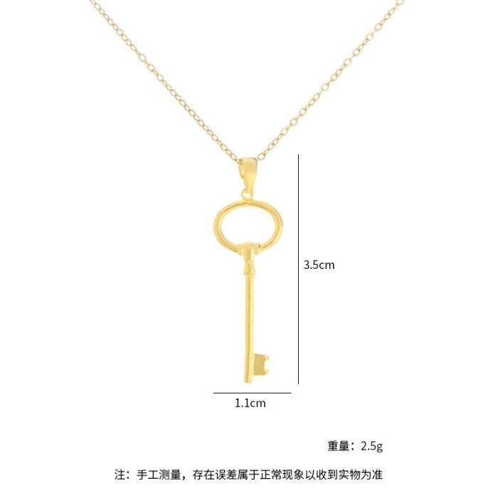 New Key Necklace Clavicle Chain in Trendy Simple Personality Pendant Niche Temperament Necklace
