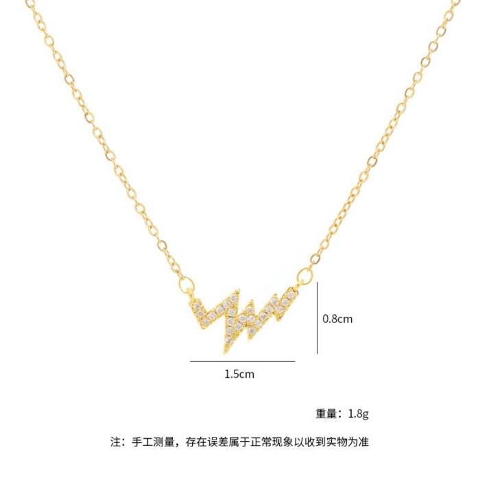 Heartbeat Necklace New Women's Light Luxury Pulsatile Heart Electric Picture Clavicle Chain Pendant for Girlfriend