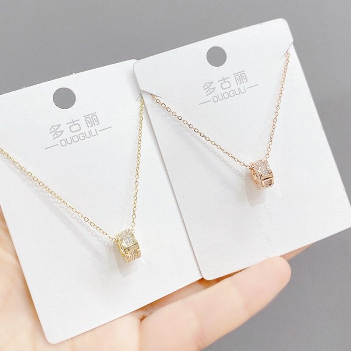 Korean Small Waist Necklace High-Grade INS Simple Elegant Titanium Steel Necklace Light Luxury Pendant Necklace Ornament