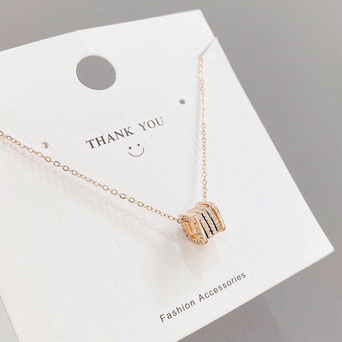 Small Waist Necklace Women's Korean-Style Fashion Student Simple Geometric Pendant Clavicle Chain Small Fresh Ins Ornament