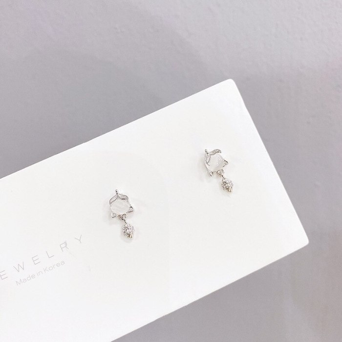 New Three Pairs of Stud Earrings S925 Silver Needle Ear Rings Fashion All-Match Simple Women's Wholesale