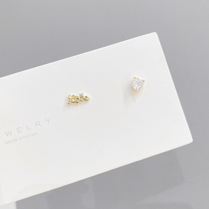 3pcs/Set Korean Fashion Personalized Stud Earrings S925 Silver Needle Earrings Female Earrings
