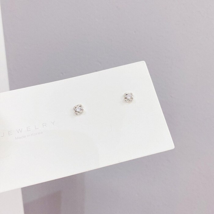 S925 Silver Pin Stud Earrings Women's Korean-Style Fashion Earrings 3PCs/Set Ear Jewelry