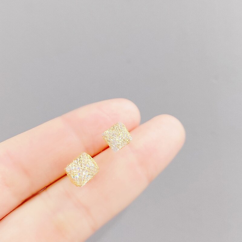 S925 Silver Needle Micro-Inlaid Zircon Square 3 Pcs/set Stud Earrings Personalized Combination Earrings Jewelry for Women