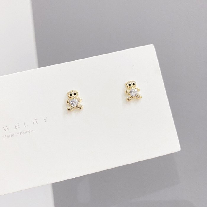 3pcs/Set Korean Fashion Personalized Stud Earrings S925 Silver Needle Earrings Female Earrings